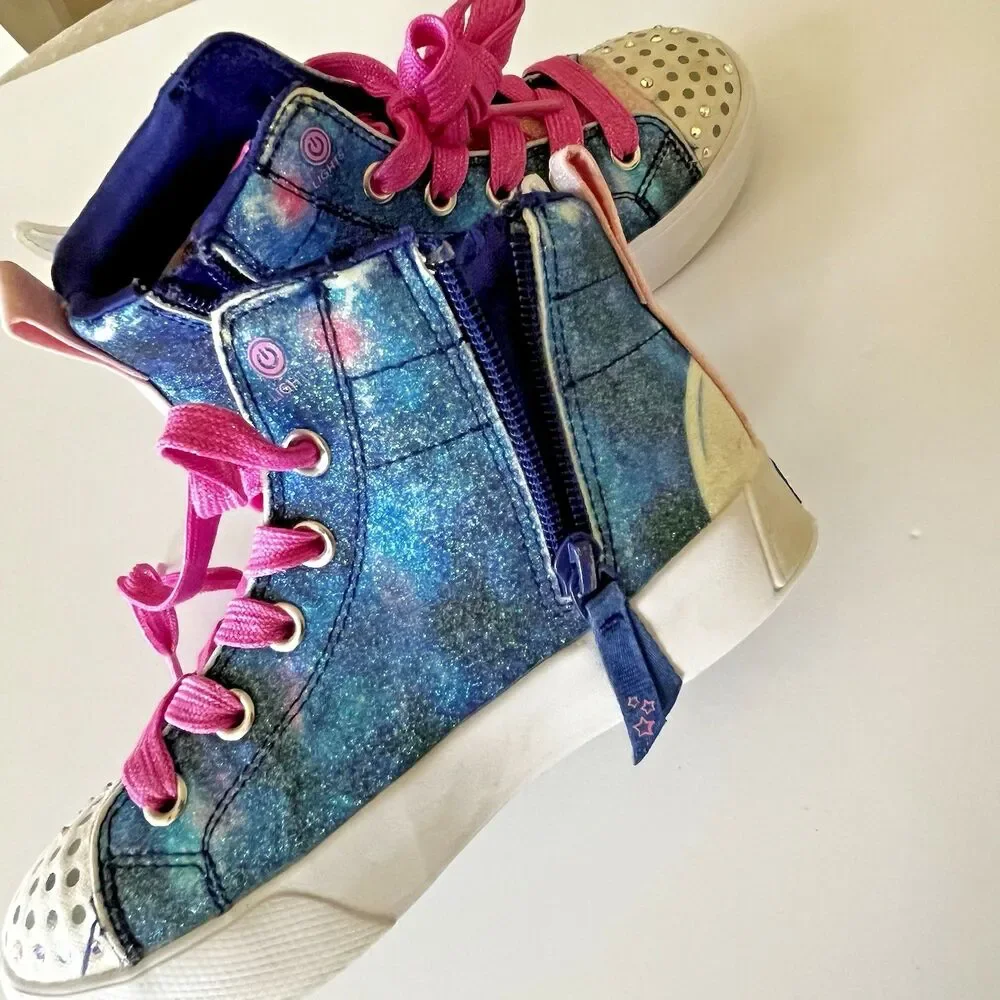Skechers Twinkle Magic Hot Pink Kids Preschool Unicorn Casual Shoe SZ11.5 Flaws